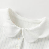 Dave&Bella Toddler Girls Summer Stylish Striped Navy Collar A-line Comfortable Dress