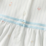 Dave&Bella Toddler Girls Summer Stylish Striped Navy Collar A-line Comfortable Dress