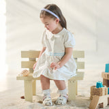 Dave&Bella Toddler Girls Summer Stylish Striped Navy Collar A-line Comfortable Dress