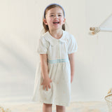 Dave&Bella Toddler Girls Summer Stylish Striped Navy Collar A-line Comfortable Dress
