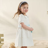 Dave&Bella Toddler Girls Summer Stylish Striped Navy Collar A-line Comfortable Dress