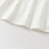 Dave&Bella Toddler Girls Summer Pink/Beige Print Soft College-style Comfortable Polos