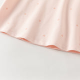 Dave&Bella Toddler Girls Summer Pink/Beige Print Soft College-style Comfortable Polos