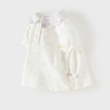Dave&Bella Toddler Girls Summer Pink/Beige Print Soft College-style Comfortable Polos