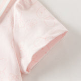 Dave&Bella Toddler Girls Summer Cute Pink College-style Short Sleeve Soft T-shirts