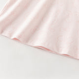 Dave&Bella Toddler Girls Summer Cute Pink College-style Short Sleeve Soft T-shirts