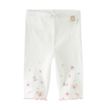 Dave&Bella Toddler Girls Summer Adorable Print Pink/White Soft Slim Stretchable Leggings