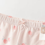 Dave&Bella Toddler Girls Summer Adorable Print Pink/White Soft Slim Stretchable Leggings