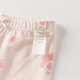 Dave&Bella Toddler Girls Summer Adorable Print Pink/White Soft Slim Stretchable Leggings