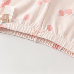 Dave&Bella Toddler Girls Summer Adorable Print Pink/White Soft Slim Stretchable Leggings