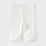 Dave&Bella Toddler Girls Summer Adorable Print Pink/White Soft Slim Stretchable Leggings