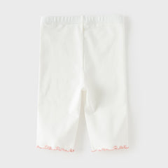 Dave&Bella Toddler Girls Summer Adorable Print Pink/White Soft Slim Stretchable Leggings