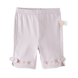 Dave&Bella Toddler Girls Summer Multi-color Cute Embroidery Comfortable Straight-leg Pants