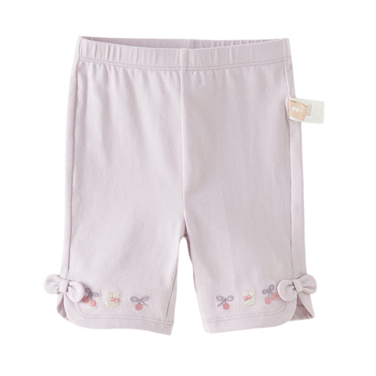 Dave&Bella Toddler Girls Summer Multi-color Cute Embroidery Comfortable Straight-leg Pants