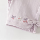 Dave&Bella Toddler Girls Summer Multi-color Cute Embroidery Comfortable Straight-leg Pants