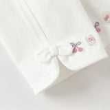 Dave&Bella Toddler Girls Summer Multi-color Cute Embroidery Comfortable Straight-leg Pants