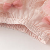 Dave&Bella Toddler Girls Summer Cute Pink/Beige High Waist Flared Mini Tutu Mesh Skirts