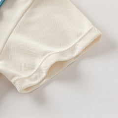 Dave&Bella Summer Toddler Boys Summer Red/Light Blue Lightweight Soccer Outfit Sets