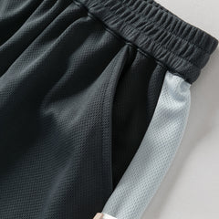 Dave&Bella Summer Toddler Boys Summer Red/Light Blue Lightweight Soccer Outfit Sets