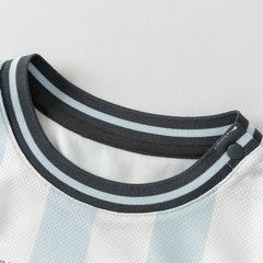 Dave&Bella Summer Toddler Boys Summer Red/Light Blue Lightweight Soccer Outfit Sets