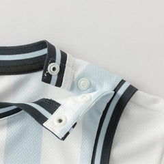 Dave&Bella Summer Toddler Boys Summer Red/Light Blue Lightweight Soccer Outfit Sets