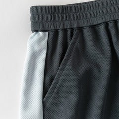 Dave&Bella Summer Toddler Boys Summer Red/Light Blue Lightweight Soccer Outfit Sets