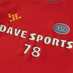 Dave&Bella Summer Toddler Boys Summer Red/Light Blue Lightweight Soccer Outfit Sets