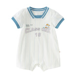 Dave&Bella Summer Baby Boys Short Sleeve Comfortable Print Soft Rompers