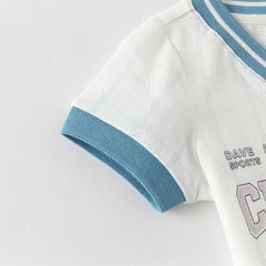 Dave&Bella Summer Baby Boys Short Sleeve Comfortable Print Soft Rompers