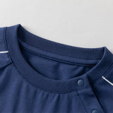 Dave&Bella Toddler Boys Summer White/Blue Outdoor Comfortable Sport Outfit Sets