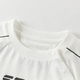 Dave&Bella Toddler Boys Summer White/Blue Outdoor Comfortable Sport Outfit Sets