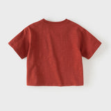 Dave&Bella Kids Boys Summer Red/Navy Short Sleeve Holiday Comfortable T-shirts