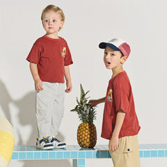 Dave&Bella Kids Boys Summer Red/Navy Short Sleeve Holiday Comfortable T-shirts