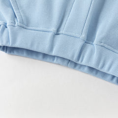 Dave&Bella Summer Toddler Boys Ocean Blue Short Sleeve Preppy Top Shorts Sets