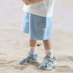 Dave&Bella Summer Toddler Boys Ocean Blue Short Sleeve Preppy Top Shorts Sets