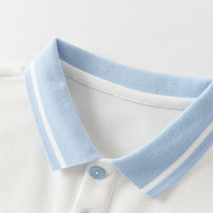 Dave&Bella Summer Toddler Boys Ocean Blue Short Sleeve Preppy Top Shorts Sets