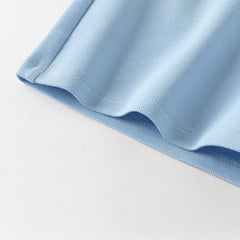 Dave&Bella Summer Toddler Boys Ocean Blue Short Sleeve Preppy Top Shorts Sets