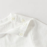 Dave&Bella Summer Toddler Boys Everyday White Breathable Cotton Casual T-shirts