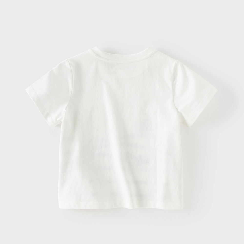 Dave&Bella Summer Toddler Boys Everyday White Breathable Cotton Casual T-shirts