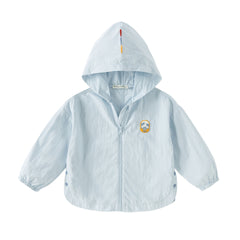 Dave&Bella Summer Toddler Boys Blue Dinosaur-style Lightweight Sunscreen Jackets