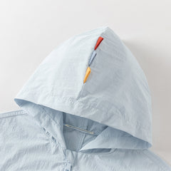 Dave&Bella Summer Toddler Boys Blue Dinosaur-style Lightweight Sunscreen Jackets