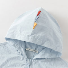 Dave&Bella Summer Toddler Boys Blue Dinosaur-style Lightweight Sunscreen Jackets