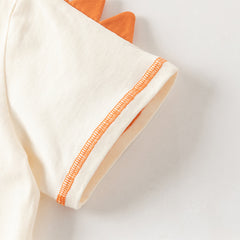 Dave&Bella Toddler Boys Summer Dinosaur-style Orange/Green Soft Cotton Casual T-shirts