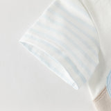 Dave&Bella Baby Girls/Boys Summer Pink/Blue Cute Animal Print Breathable Cotton Rompers