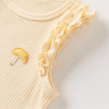 Dave&Bella Summer Toddler Girls Cute Yellow/Pink Sleeveless Soft Comfortable Tank Tops