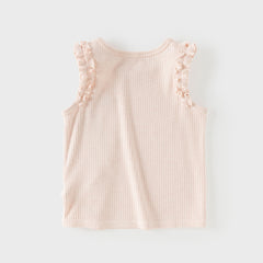 Dave&Bella Summer Toddler Girls Cute Yellow/Pink Sleeveless Soft Comfortable Tank Tops