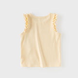 Dave&Bella Summer Toddler Girls Cute Yellow/Pink Sleeveless Soft Comfortable Tank Tops