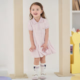 Dave&Bella Toddler Girls Summer Charming College-style Polo Collar A-line Dress