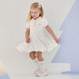 Dave&Bella Toddler Girls Summer Charming College-style Polo Collar A-line Dress