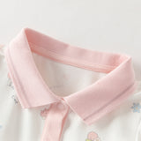 Dave&Bella Toddler Girls Summer Charming College-style Polo Collar A-line Dress